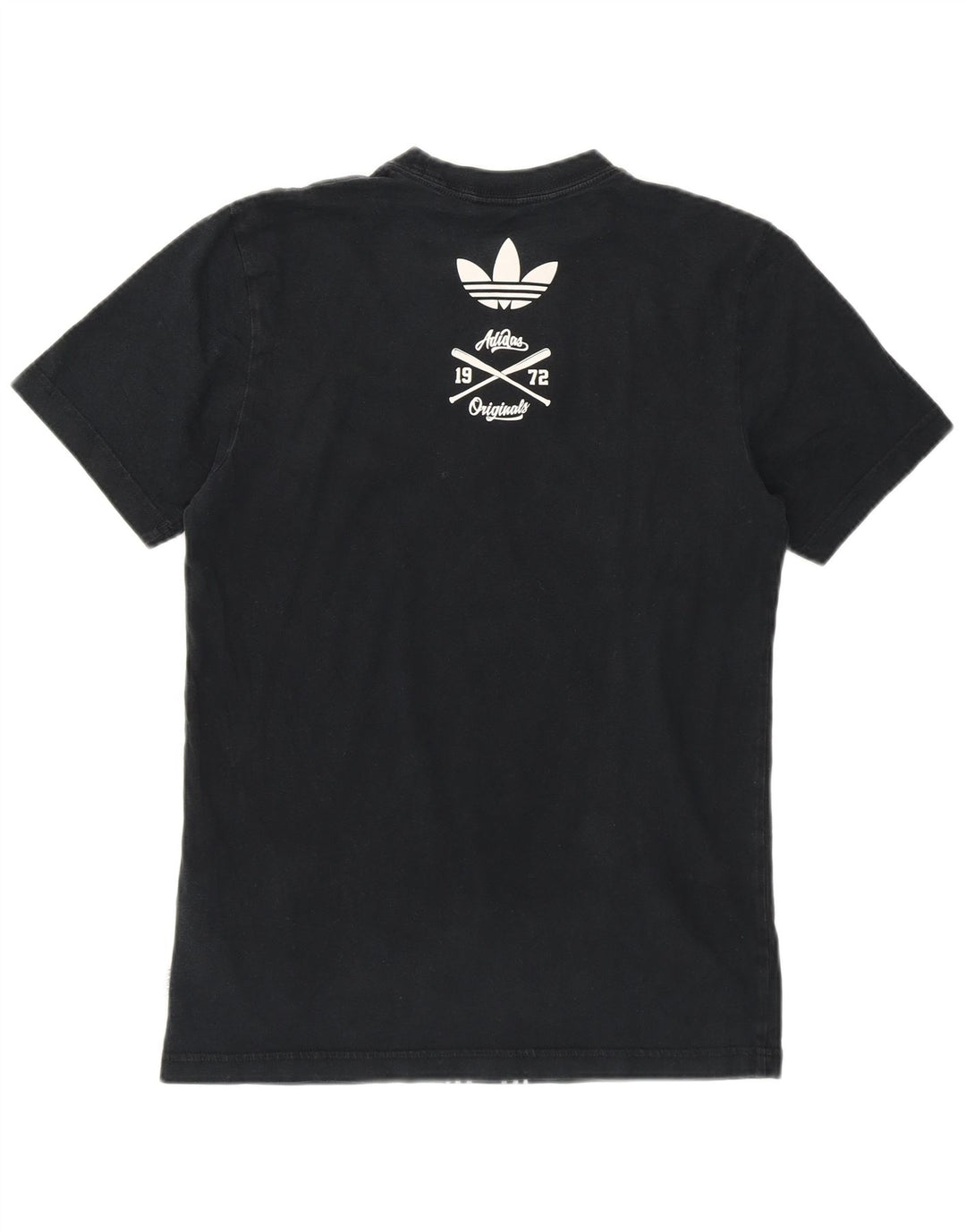 Adidas Womens Graphic T-Shirt Top UK 6 XS Black Cotton