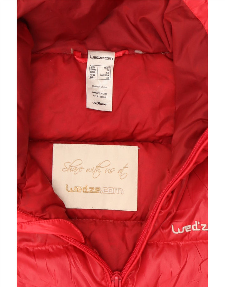 Wedze Mens Padded Jacket UK 34 XS Red Colourblock Polyester