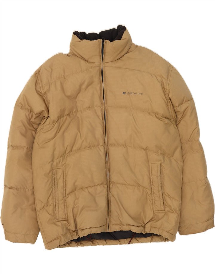 ESPRIT Mens Padded Jacket UK 42 XL Beige Vintage Esprit and Second-Hand Esprit from Messina Hembry 
