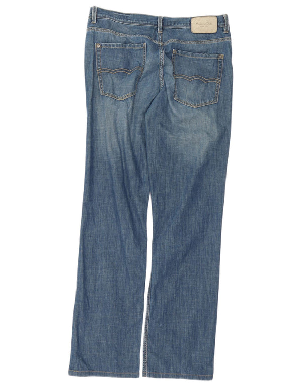 Massimo Dutti Mens Straight Jeans EU 42 Large W32 L32 Blue Cotton