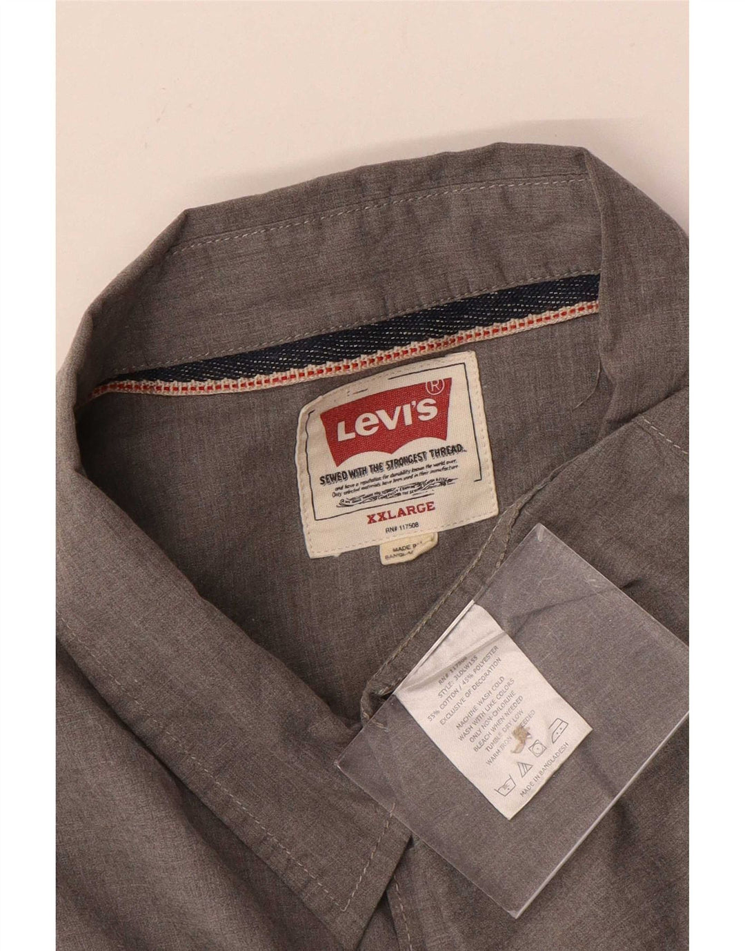 Levi's Mens Shirt 2XL Grey Cotton