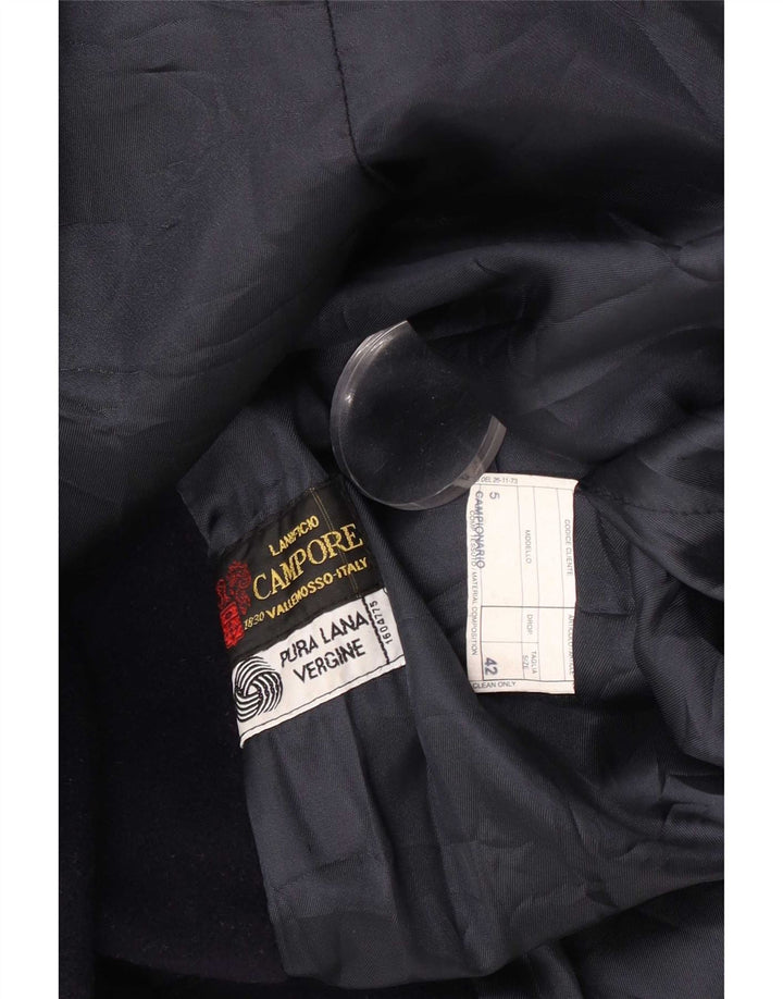 Lanificio Campore Womens Oversized Overcoat IT 42 Medium Navy Blue