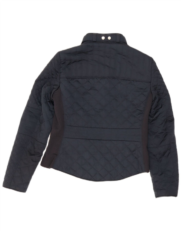 Zara Womens Quilted Jacket UK 14 Large Navy Blue