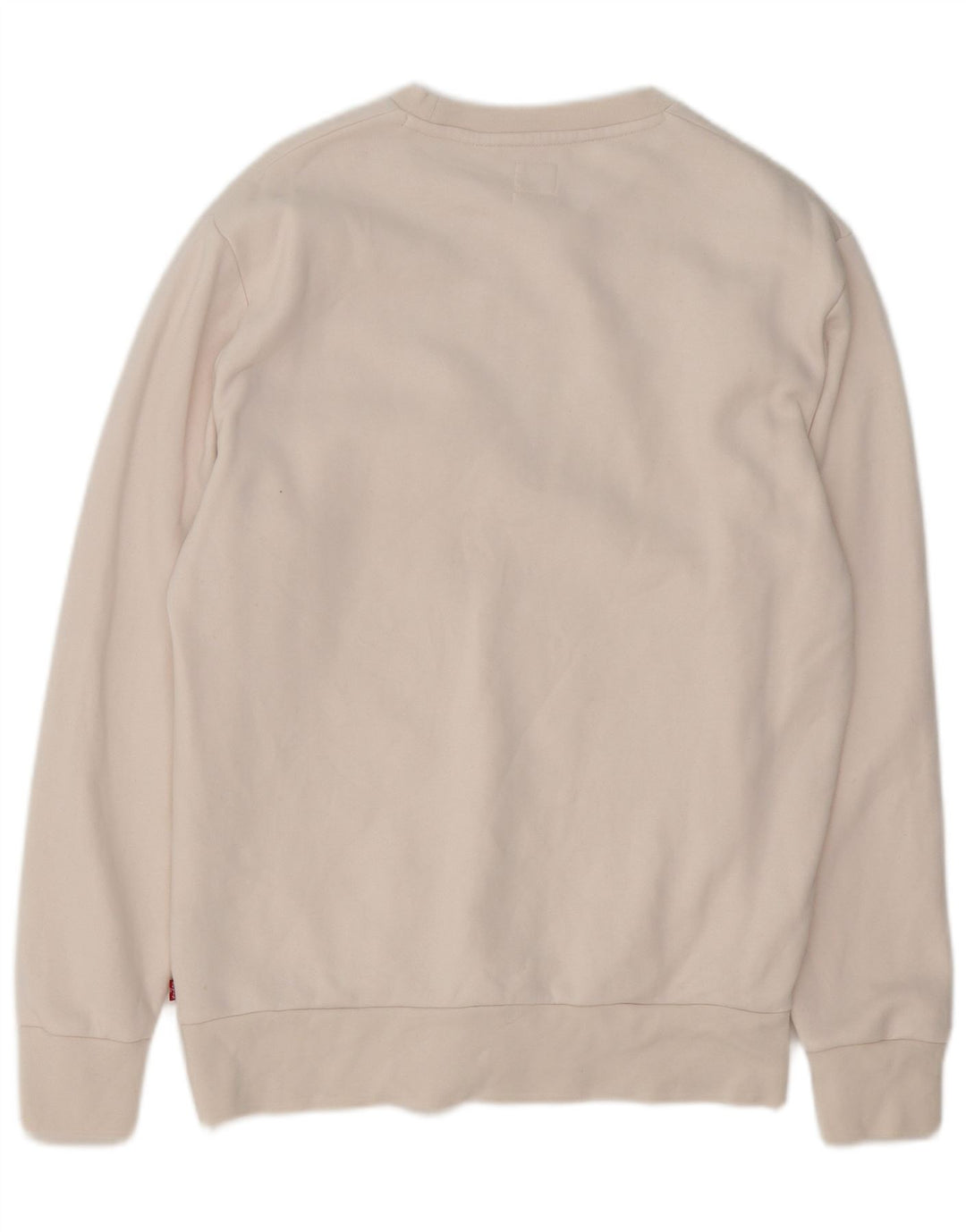 Levi's Mens Standard Graphic Sweatshirt Jumper Small White Cotton