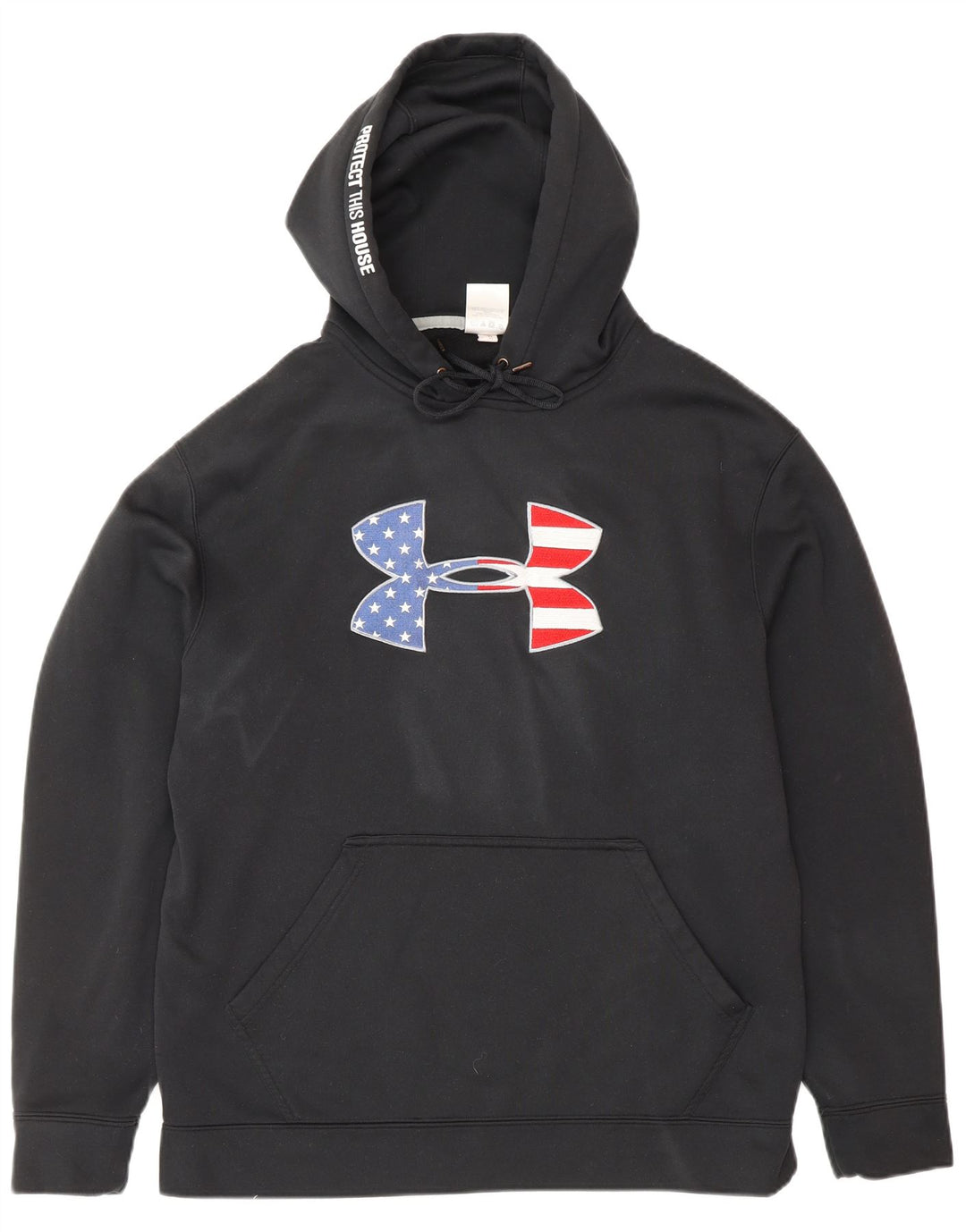 UNDER ARMOUR Mens Graphic Hoodie Jumper Medium Black Polyester