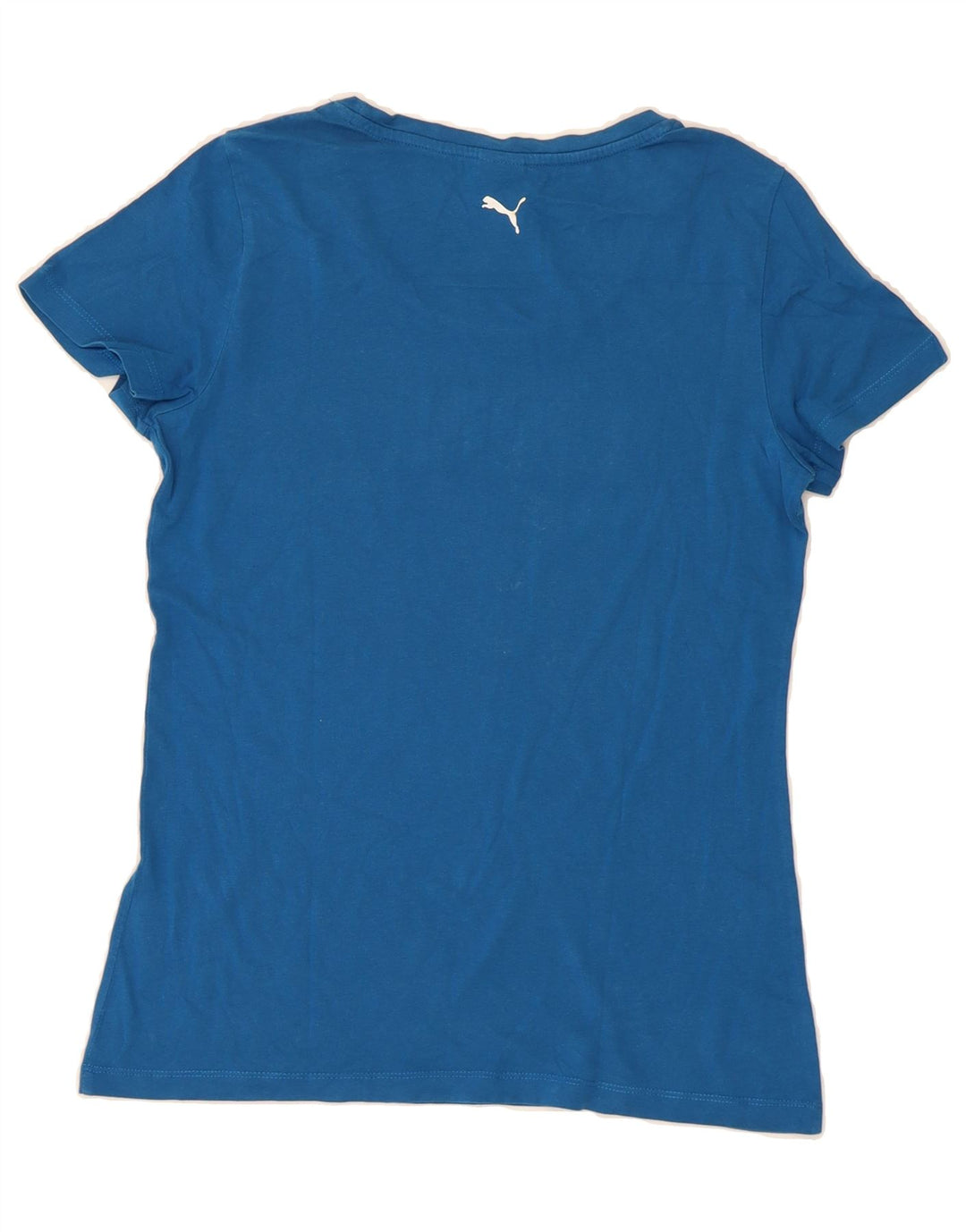 PUMA Womens Graphic T-Shirt Top UK 12 Medium  Blue Vintage Puma and Second-Hand Puma from Messina Hembry 