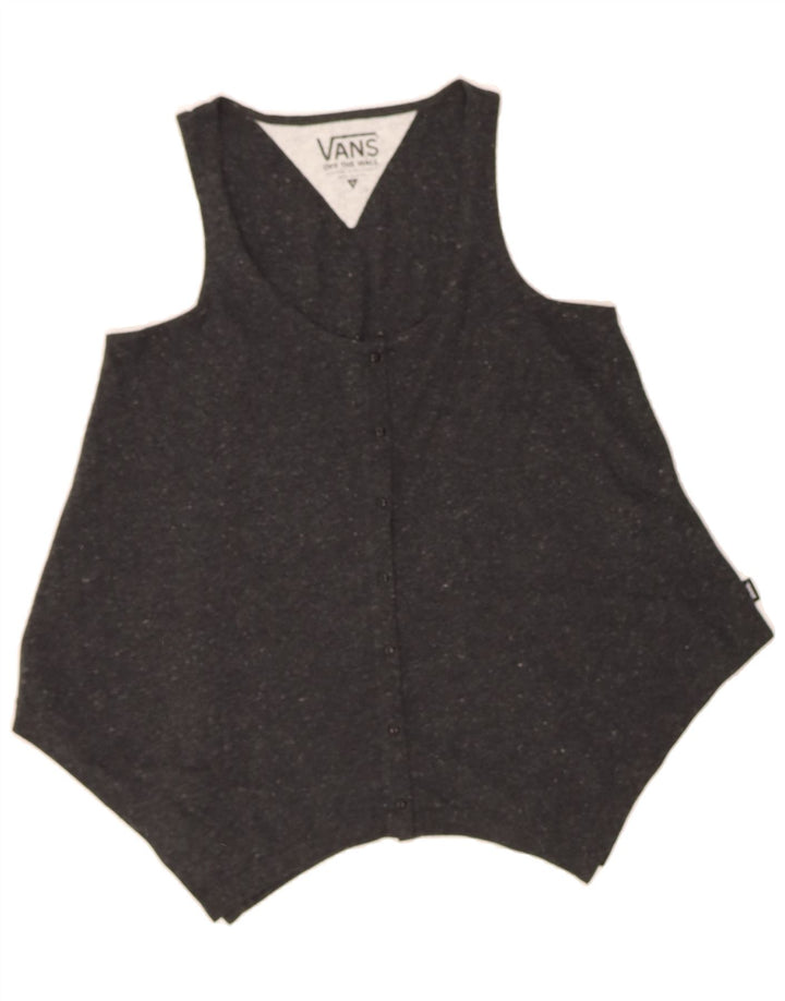 VANS Womens Sleeveless Shirt UK 10 Small Grey Vintage Vans and Second-Hand Vans from Messina Hembry 