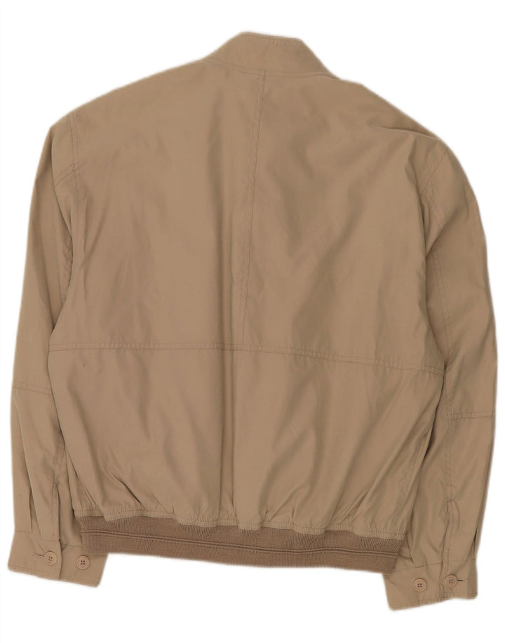 Faciba Mens Bomber Jacket IT 48 Medium Beige Polyester