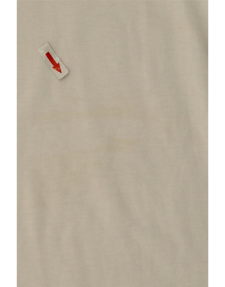 Escada Mens Graphic T-Shirt Top Medium White Cotton