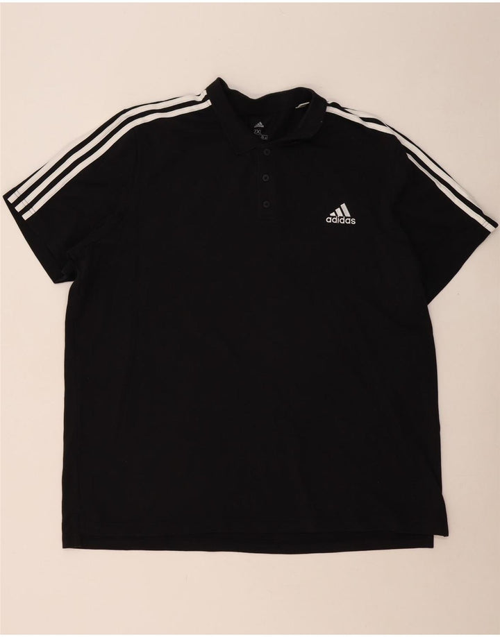 ADIDAS Mens Polo Shirt 2XL Black