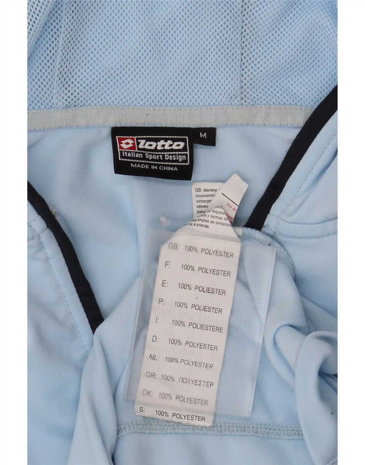 Lotto Womens Hooded Tracksuit Top Jacket UK 14 Medium Blue Polyester