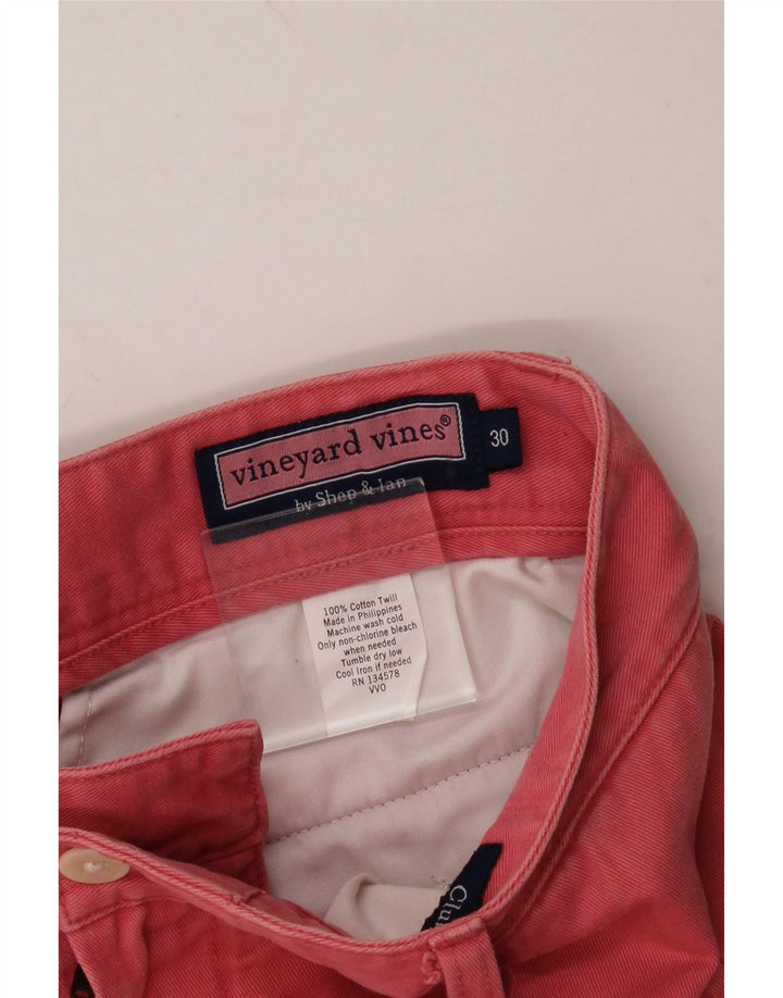 VINEYARD VINES Womens Chino Shorts W30 Medium Red Cotton Vintage Vineyard Vines and Second-Hand Vineyard Vines from Messina Hembry 