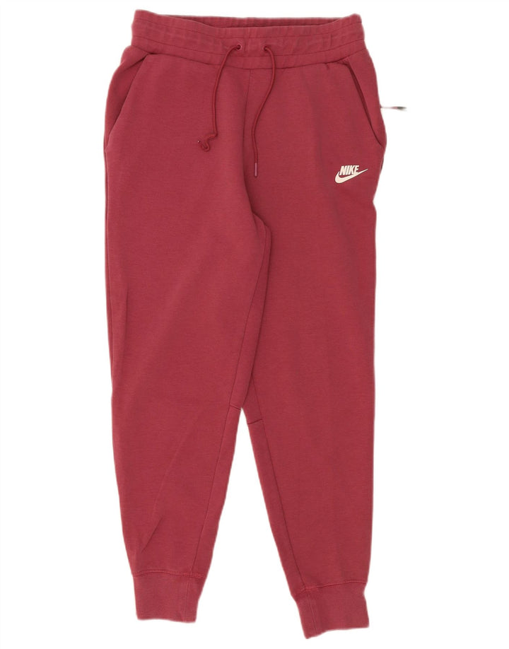 NIKE Womens Tracksuit Trousers Joggers UK 10 Small  Pink Polyester