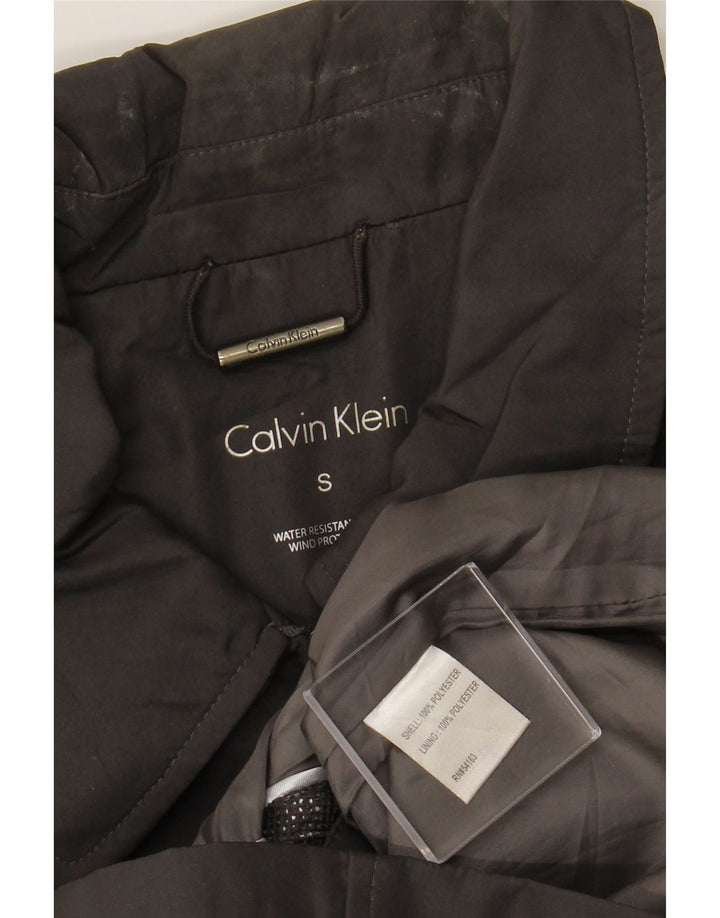 CALVIN KLEIN Mens Utility Jacket UK 36 Small Grey Polyester