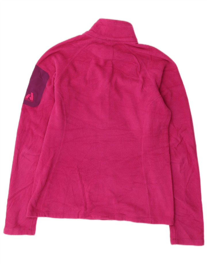 EDDIE BAUER Womens Polartec Zip Neck Fleece Jumper UK 10 Small Pink