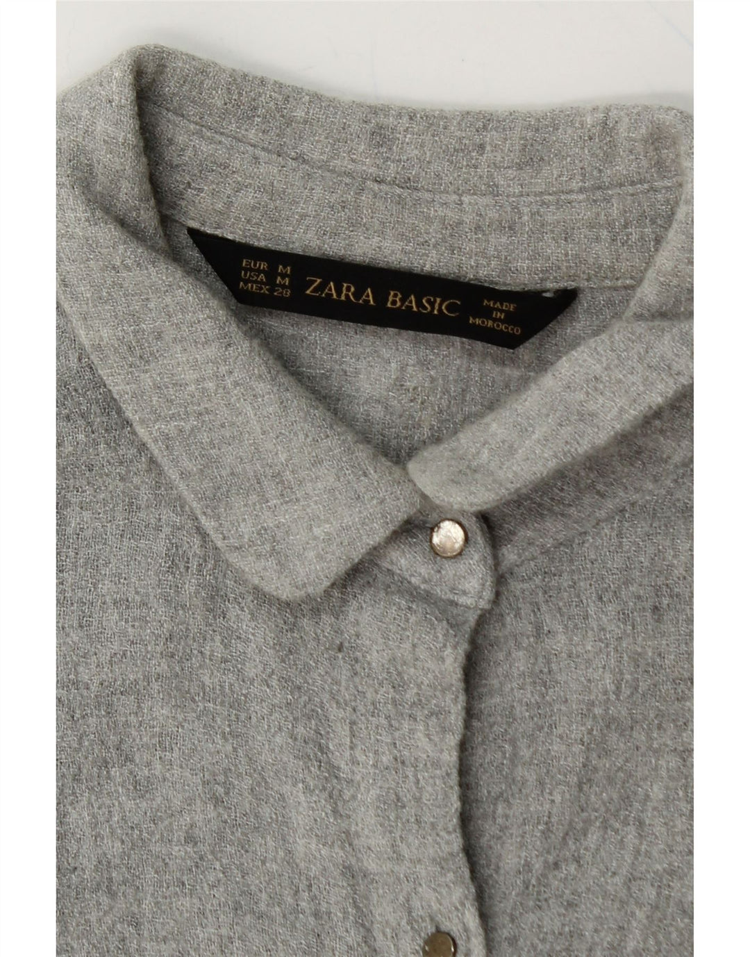 ZARA Womens Shirt Dress UK 14 Medium Grey Vintage Zara and Second-Hand Zara from Messina Hembry 