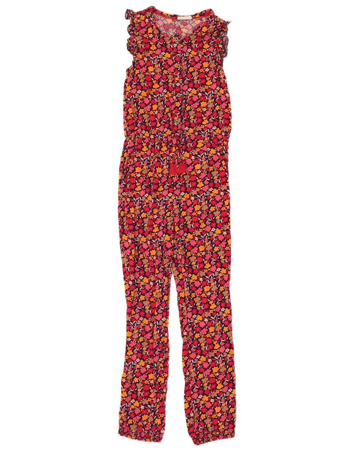 FAT FACE Girls Jumpsuit 10-11 Years Multicoloured Floral Viscose