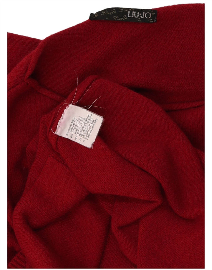 Liu Jo Womens Jumper Dress UK 12 Medium Red Modal