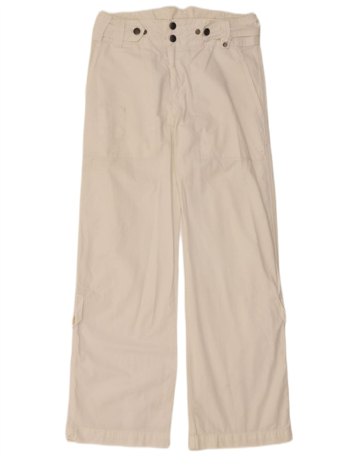 DIESEL Womens Loose Fit Chino Trousers W28 L31 White Cotton