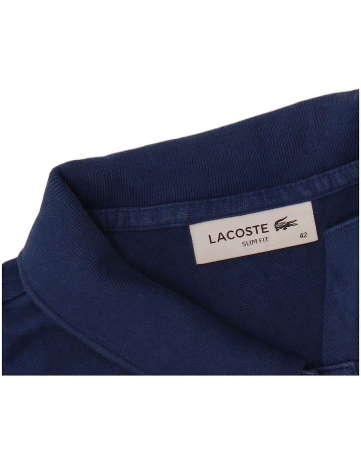LACOSTE Womens Slim Fit Polo Dress Size 42 Large Navy Blue