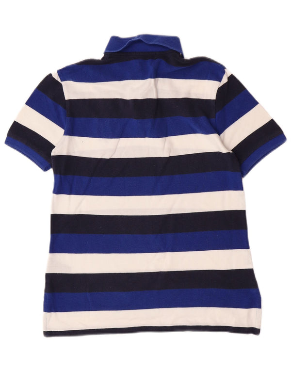 Polo Ralph Lauren Boys Rugby Polo Shirt 10-11 Years Medium Blue Striped