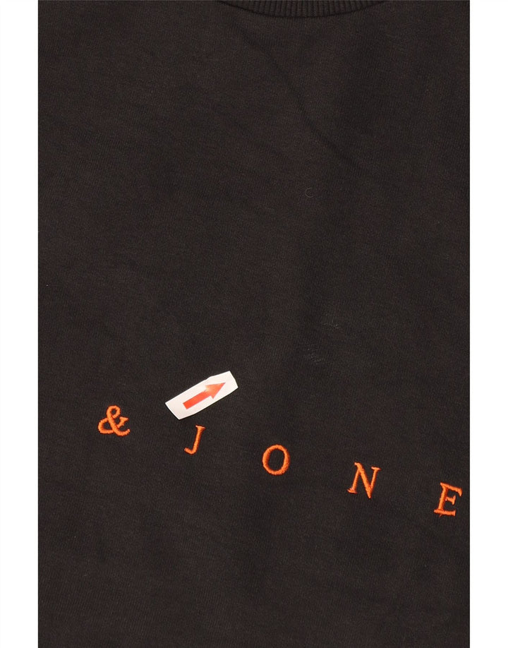 Jack & Jones Mens Graphic Sweatshirt Jumper Medium Grey Cotton