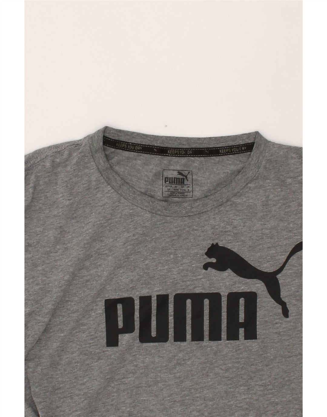 PUMA Womens Graphic T-Shirt Top UK 8 Small Grey Vintage Puma and Second-Hand Puma from Messina Hembry 