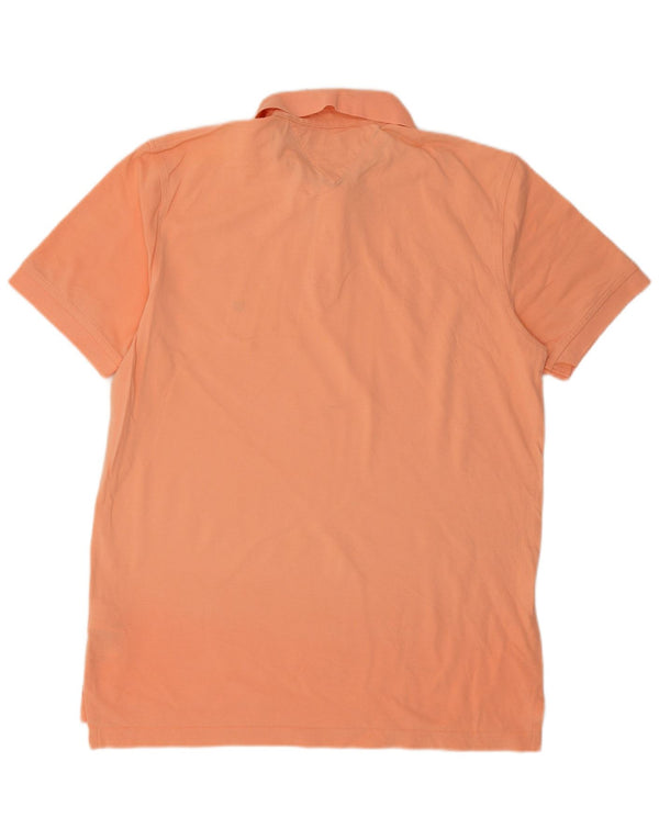Tommy Hilfiger Mens Regular Fit Polo Shirt Large Orange Cotton