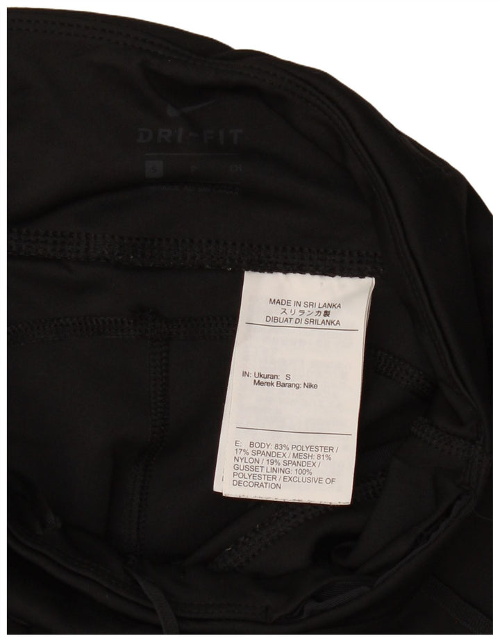 Nike Womens Dri Fit Leggings UK 8 Small  Black Polyester