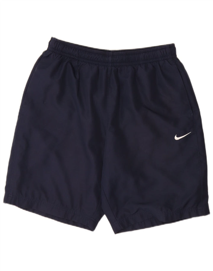 NIKE Mens Sport Shorts Large  Navy Blue Polyester