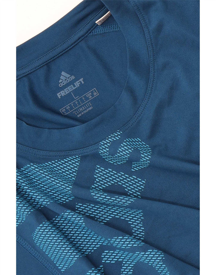 Adidas Mens Climalite Graphic T-Shirt Top Large Blue