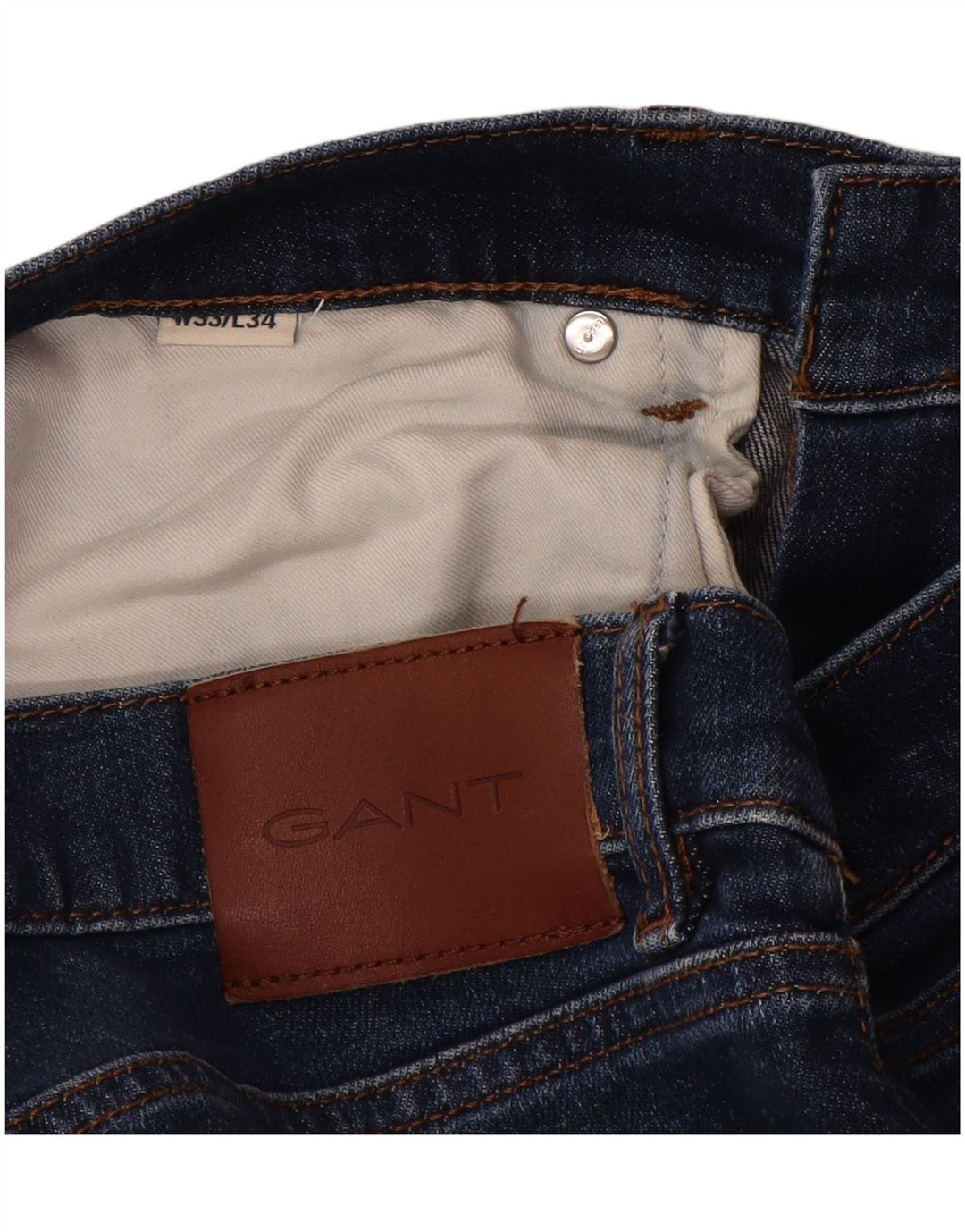Gant Mens Slim Jeans W33 L32 Blue Cotton