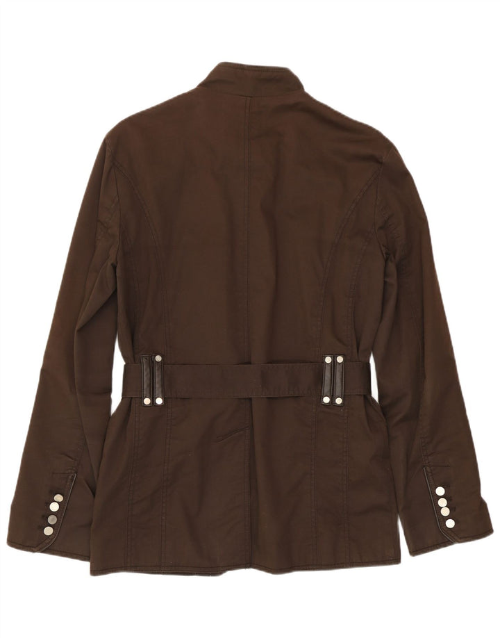 Zara Mens Military Jacket UK 38 Medium Brown Cotton
