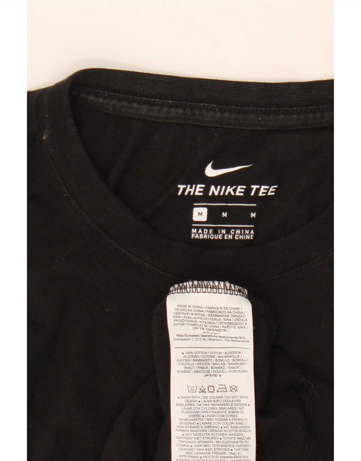 Nike Mens T-Shirt Top Medium Black Cotton