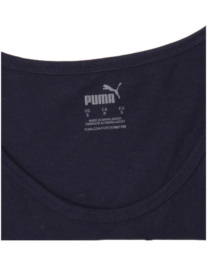 PUMA Mens Graphic Vest Top Small Navy Blue