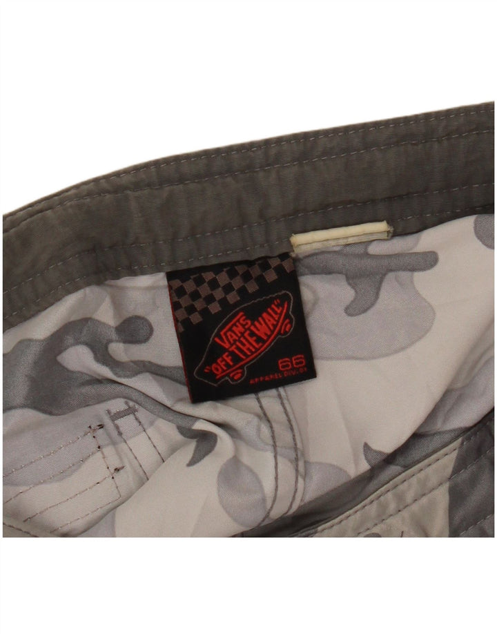 VANS Womens Casual Shorts W27 Small  Grey Camouflage
