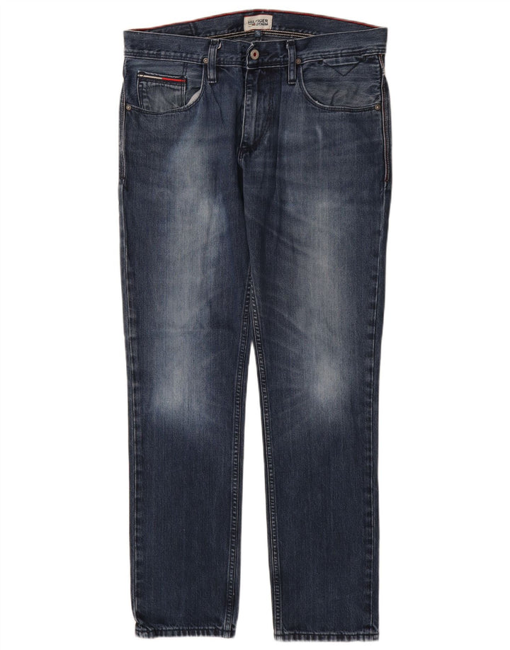 Tommy Hilfiger Mens Straight Jeans W33 L32 Navy Blue Cotton