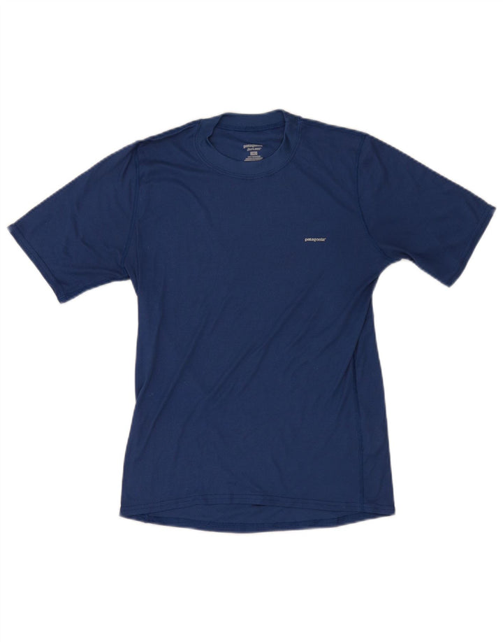 Patagonia Mens T-Shirt Top Small Blue Polyester