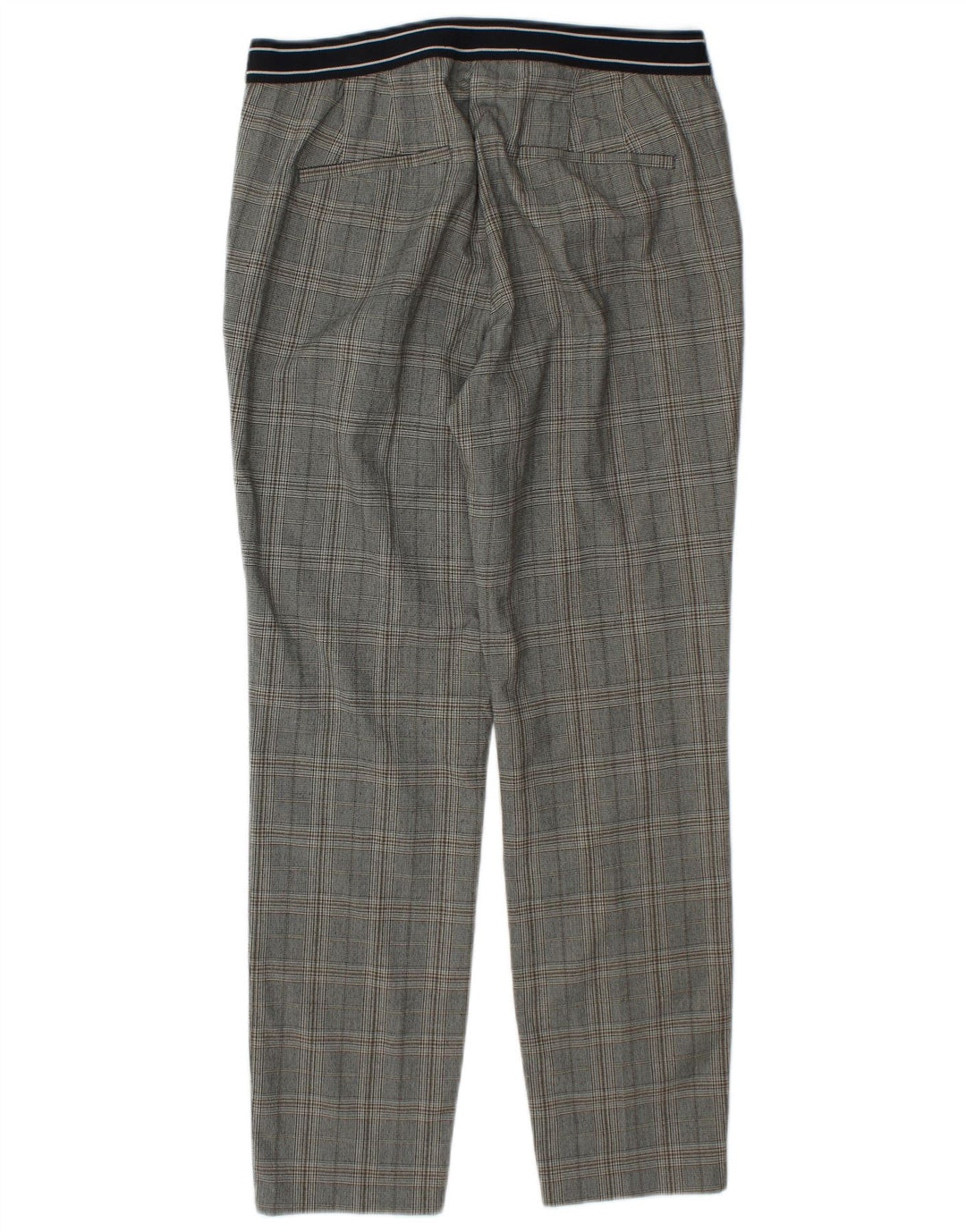 Zara Womens Straight Suit Trousers Medium W28 L27 Grey Check Polyester