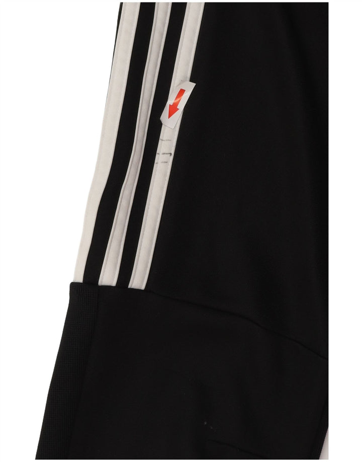 Adidas Boys Climalite Tracksuit Trousers 11-12 Years Medium Black Polyester