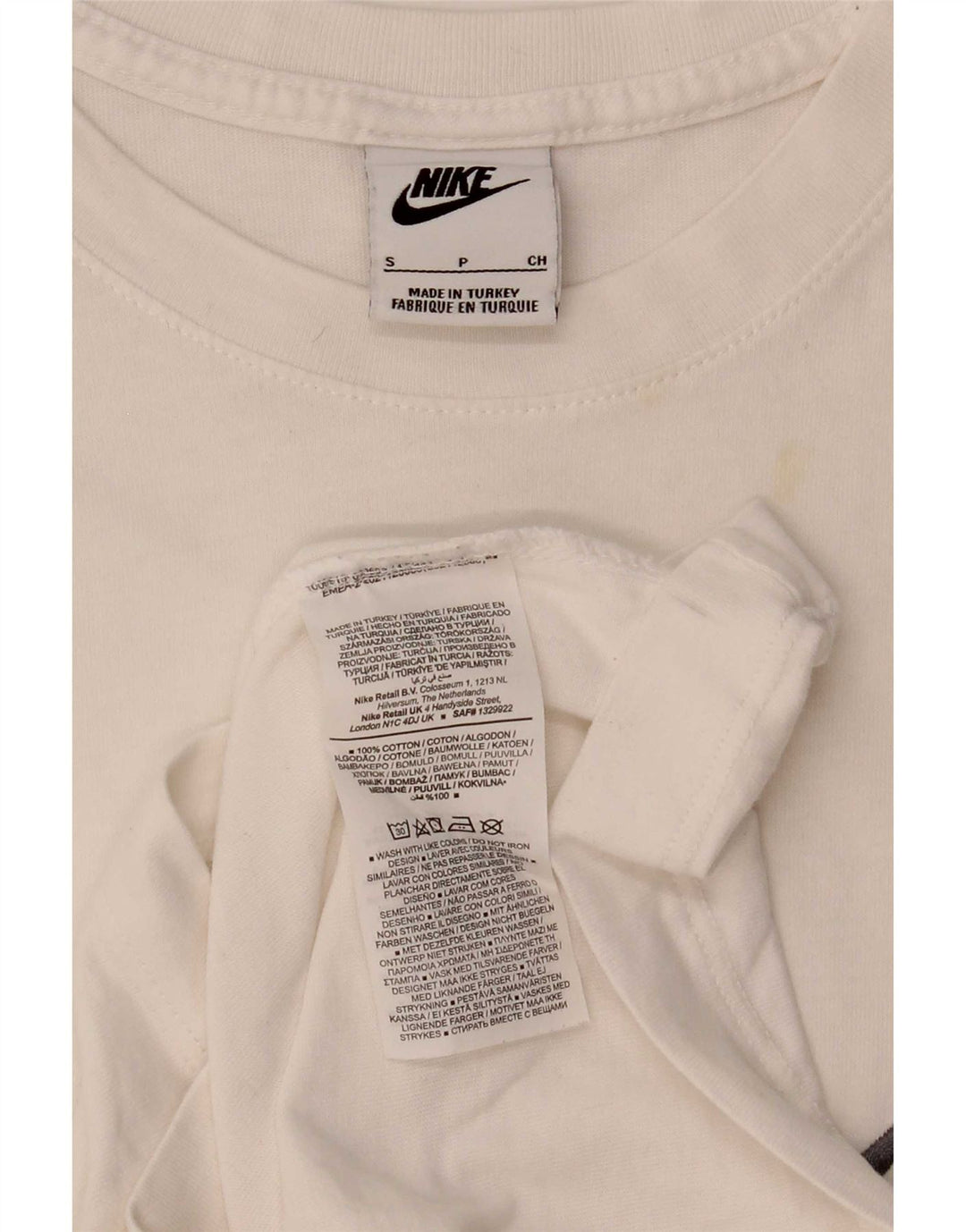 Nike Mens Graphic T-Shirt Top Small White Cotton