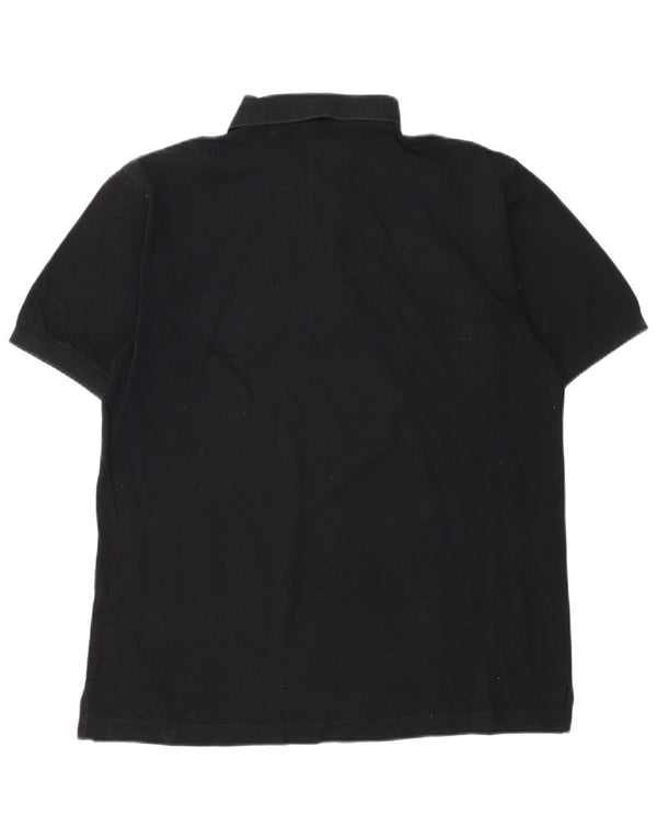 SERGIO TACCHINI Mens Polo Shirt Large Black Cotton