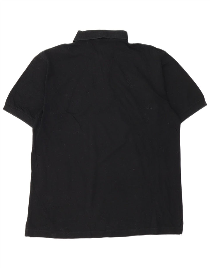 SERGIO TACCHINI Mens Polo Shirt Large Black Cotton