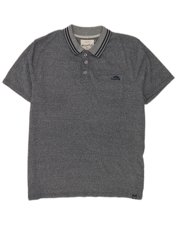 Weird Fish Mens Polo Shirt XL Grey Flecked Polyester