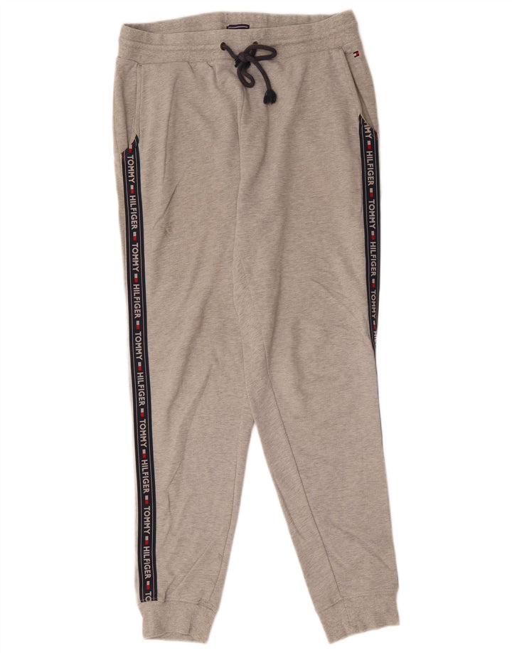 Tommy Hilfiger Mens Graphic Tracksuit Trousers Joggers XL Grey Flecked