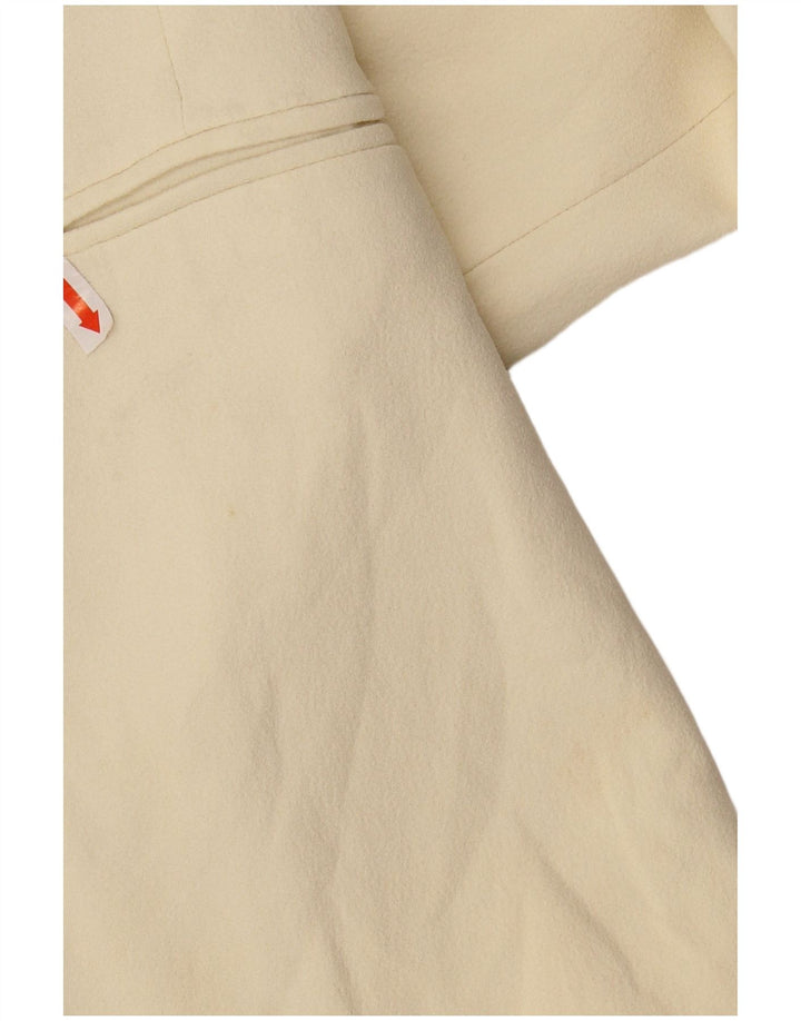 KAREN MILLEN Womens 1 Button Blazer Jacket UK 10 Small  Beige Acetate