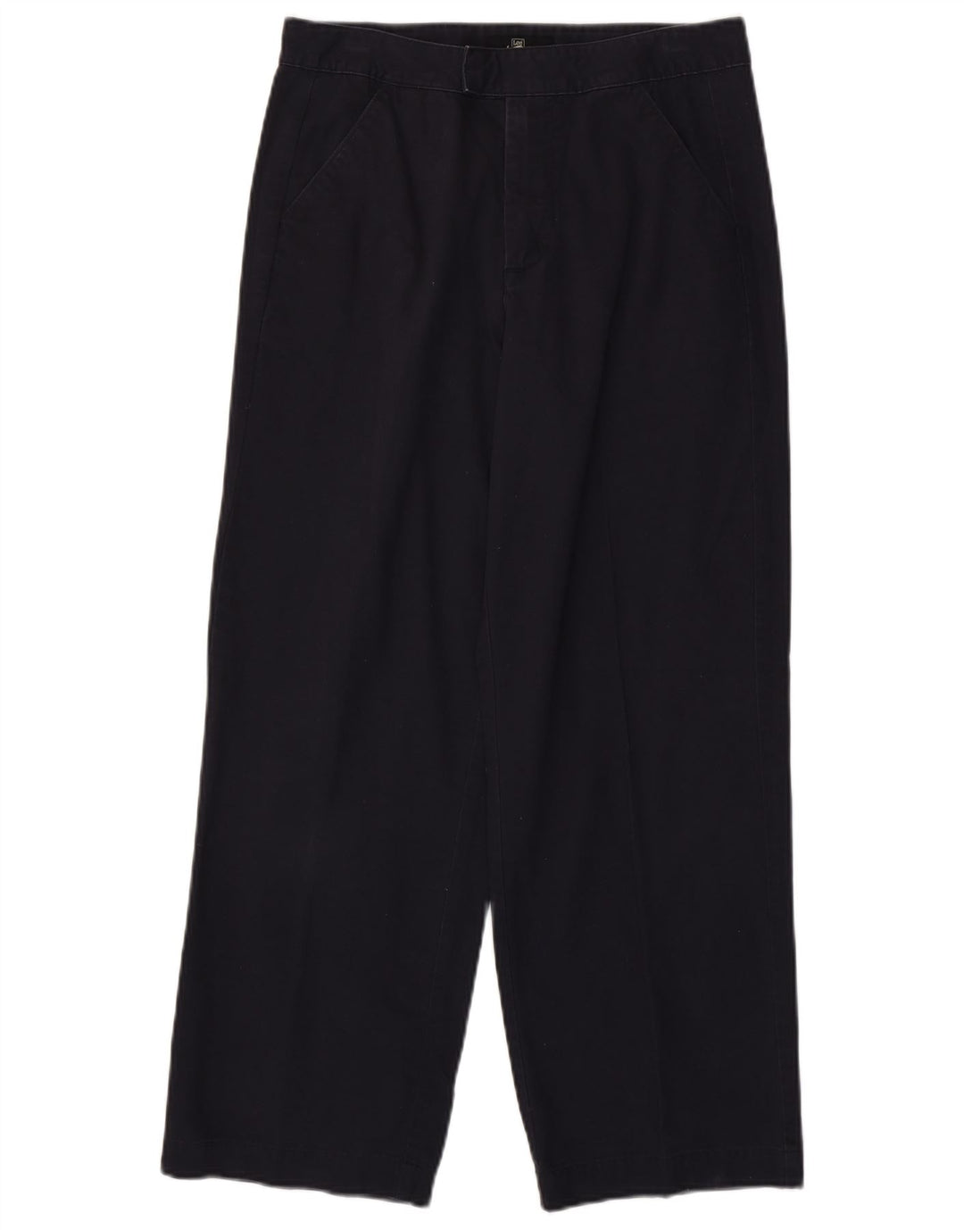 Lee Womens Khakis Straight Suit Trousers US 8 Medium W30 L28 Navy Blue