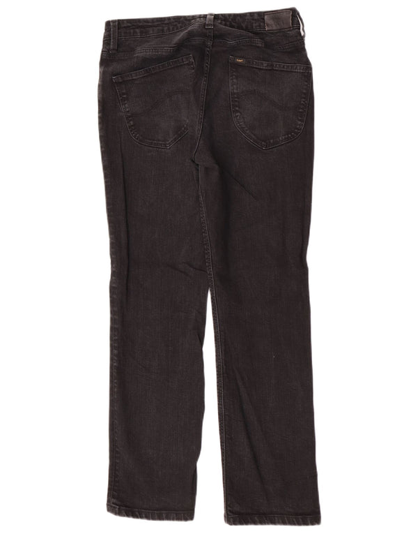 Lee Womens Marion Straight Jeans W30 L28 Black Cotton