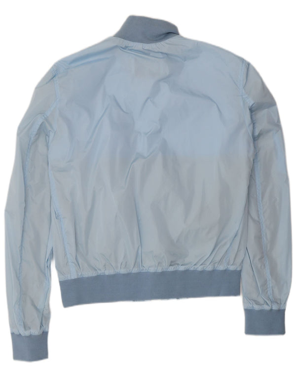 Cesare Paciotti 4US Mens Bomber Jacket IT 48 Medium Blue Polyamide