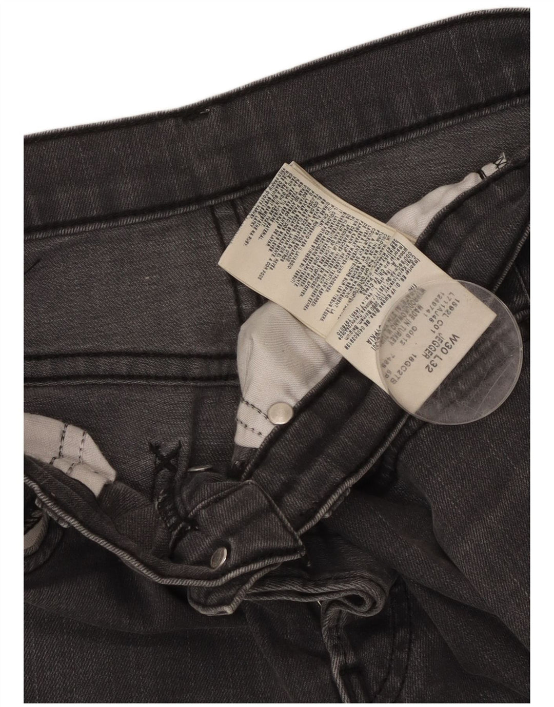 LEE Mens Jegger Straight Jeans W30 L32 Grey Cotton